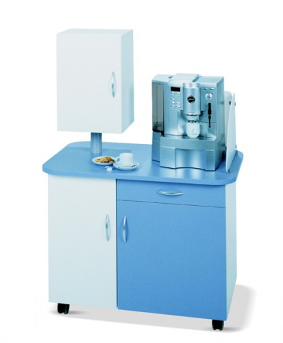 Kaffeeküche blau-weiß